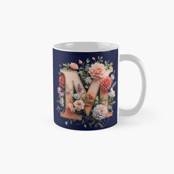 Item preview, Elegant Floral Monogram Letter M – Botanical Initial with Peonies, Roses & Dahlias | Personalized Gift & Feminine Decor designed and sold by AmenAlways.