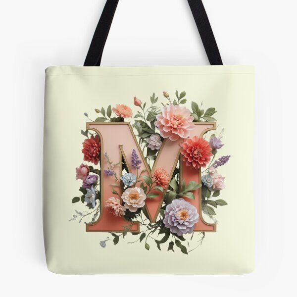 Item preview, Elegant Floral Monogram Letter M – Botanical Initial with Peonies, Roses & Dahlias | Personalized Gift & Feminine Decor designed and sold by AmenAlways.