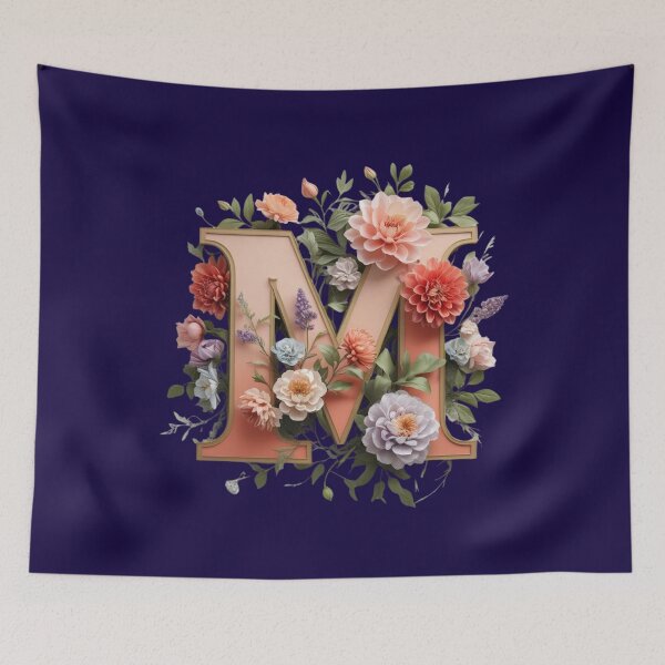 Item preview, Elegant Floral Monogram Letter M – Botanical Initial with Peonies, Roses & Dahlias | Personalized Gift & Feminine Decor designed and sold by AmenAlways.