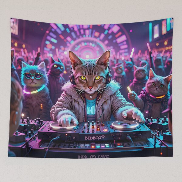 Item preview, DJ Tabby Cat and his Pussy friends  designed and sold by Huskyyy Designs.