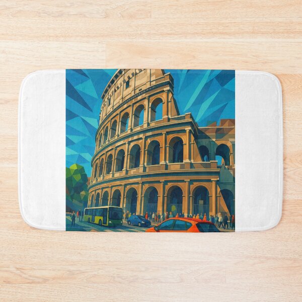 Item preview, Colosseum, Rome, Italy Pop Art Travel Poster – Power Carved in Stone designed and sold by Earth Celebration Designs.