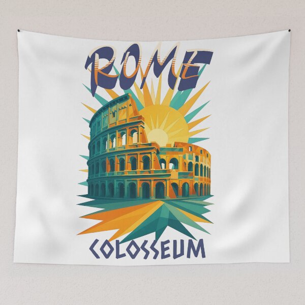 Item preview, Rome COLOSSEUM – Power Turned to Stone (Pop Art Travel Poster and Greeting Card) designed and sold by Earth Celebration Designs.