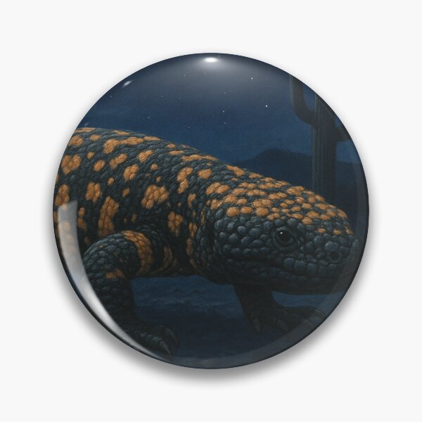 Item preview, Stunning Nighttime Illustration of a Gila Monster in the Desert designed and sold by NocturnalNook.