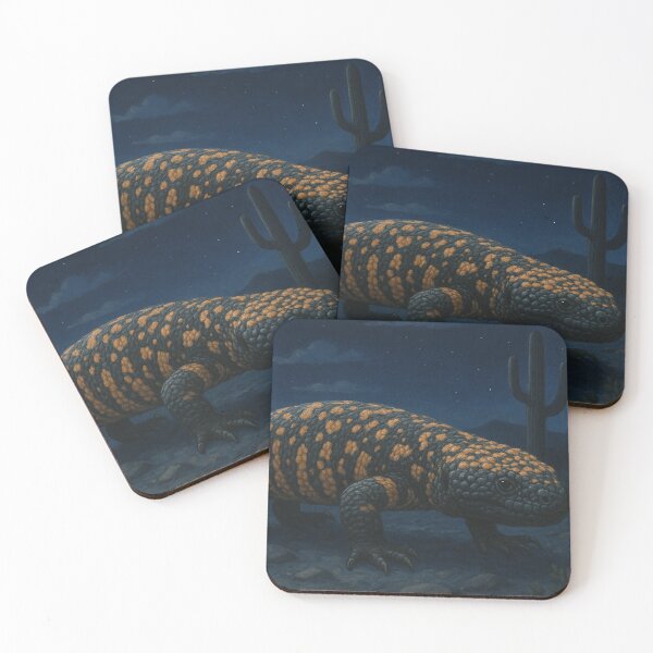 Item preview, Stunning Nighttime Illustration of a Gila Monster in the Desert designed and sold by NocturnalNook.
