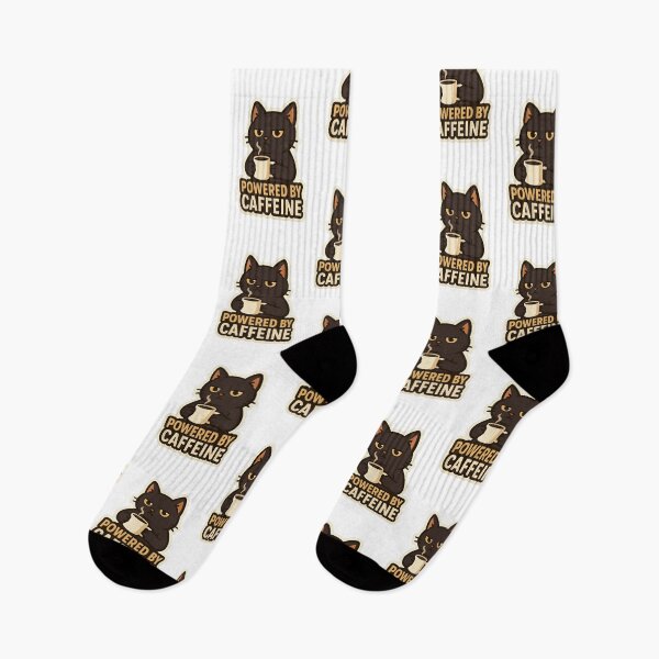 Item preview, Cat –  Powered By Caffeine designed and sold by CrazyMop_.