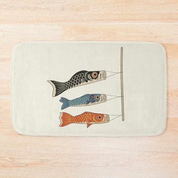 Item preview, Traditional Japanese Koinobori Carp Streamers – Black, Blue, and Red designed and sold by Broken Minimalister.
