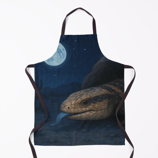 Item preview, Central Blue Tongue Skink Illustration at Night designed and sold by NocturnalNook.