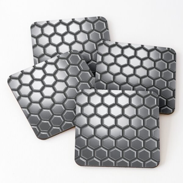 Item preview, Chrome Hexagon Grid designed and sold by Kaleidoscope Print.