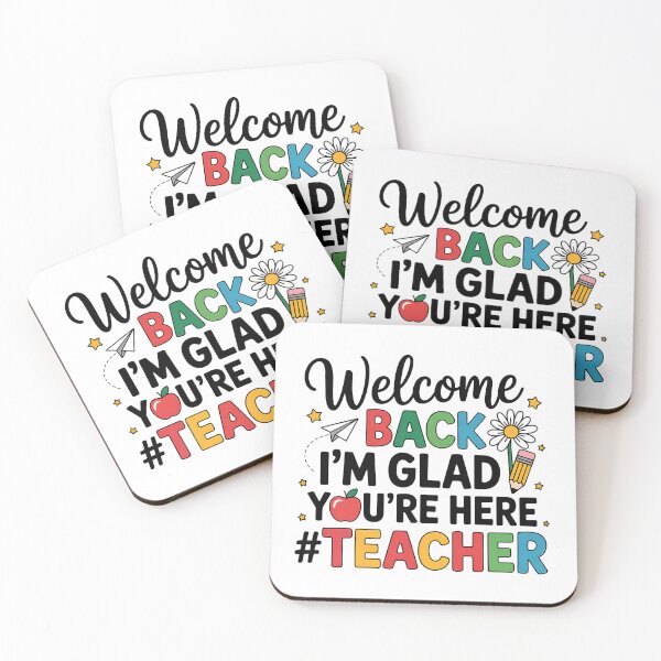 Item preview, I'm Glad You're Here Welcome Back to School Teacher designed and sold by BakeryDozen.