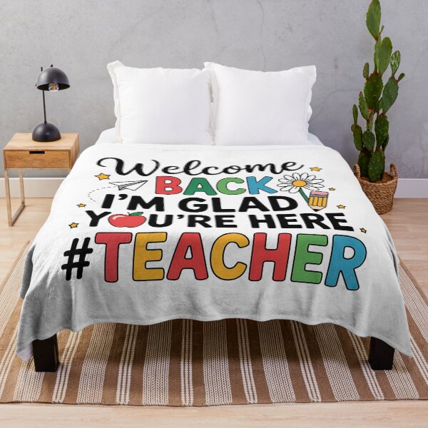 Item preview, I'm Glad You're Here Welcome Back to School Teacher designed and sold by BakeryDozen.