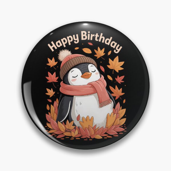 Item preview, Fall Vibes Penguin Autumn Fall Leaves Thanksgiving Happy Birthday designed and sold by brynatshop.