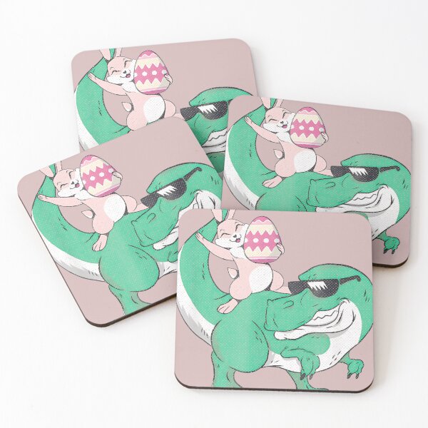 Item preview, Happy Easter Bunny Rides Cool TRex - Cute Dinosaur with Egg designed and sold by Noah9Graham.