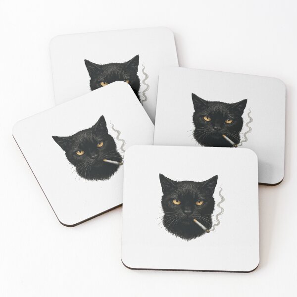 Item preview, cat smoking  designed and sold by zainab hussain.