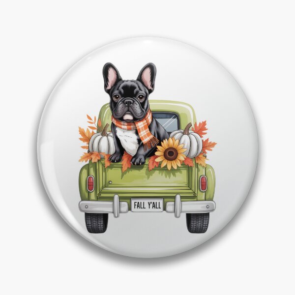 Item preview, Happy Fall Y'all French Bulldog Dog On Truck Pumpkin Fall designed and sold by brynatshop.