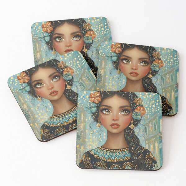 Item preview, Enchanting Portrait Under String Lights and Flowers designed and sold by Artessie.