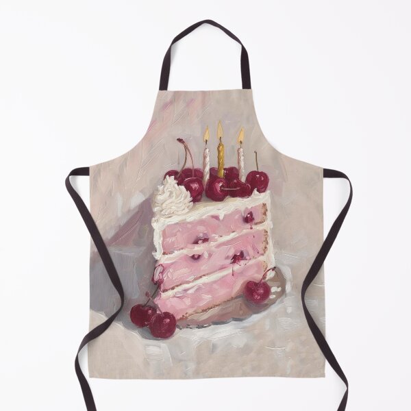 Item preview, Pink Cherry Birthday Cake – Sweet Dessert Art designed and sold by ZagonShop.