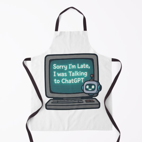 Item preview, “Sorry I’m Late, I Was Talking to ChatGPT” – Funny AI T-Shirt designed and sold by SmileyHaus.