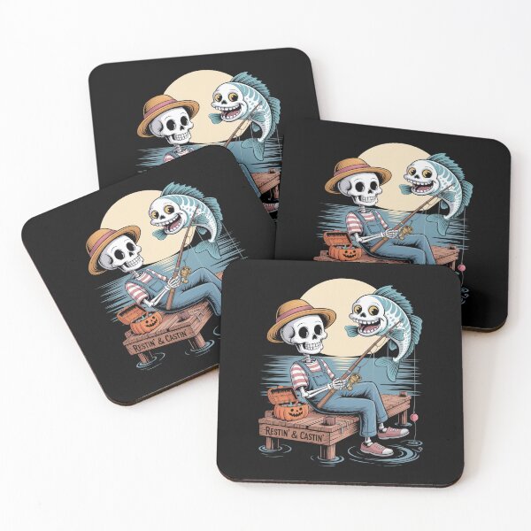 Item preview, Skeleton Fishing Funny Halloween Outdoors Design designed and sold by VenusStyleCo.