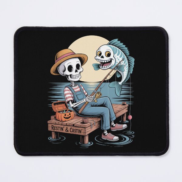Item preview, Skeleton Fishing Funny Halloween Outdoors Design designed and sold by VenusStyleCo.