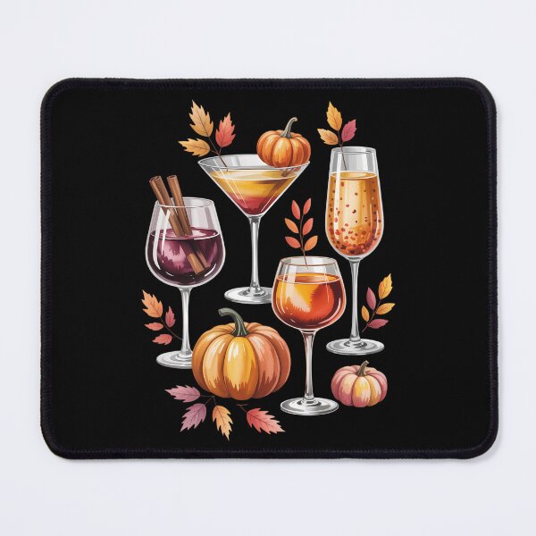 Item preview, Hello Fall Autumn Leaves Pumpkin Wine Glasses Drinking Party designed and sold by brynatshop.