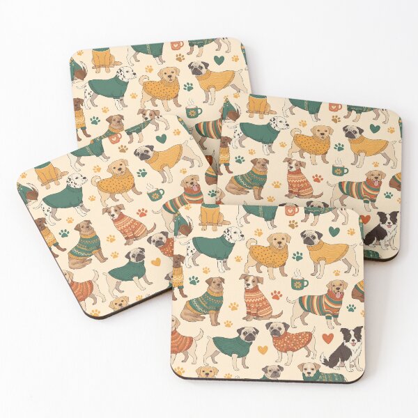Item preview, Cozy Dogs in Christmas Sweaters – Festive Winter Pattern designed and sold by MerchYouSearch.