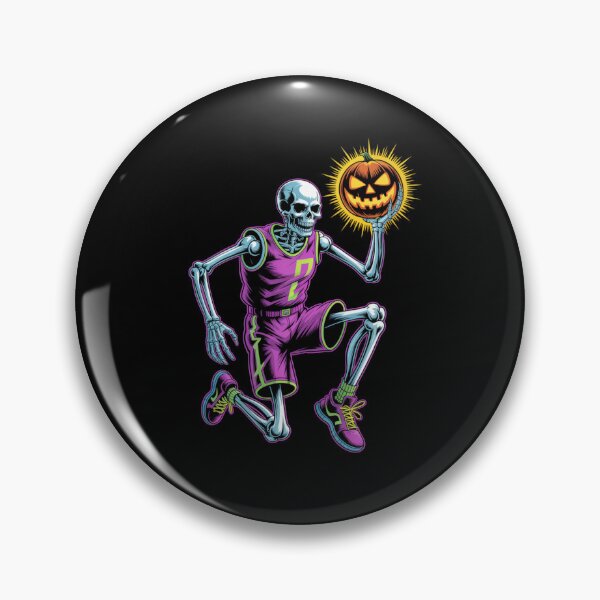 Item preview, Neon Skeleton Basketball Spooky Halloween Sports Design designed and sold by VenusStyleCo.