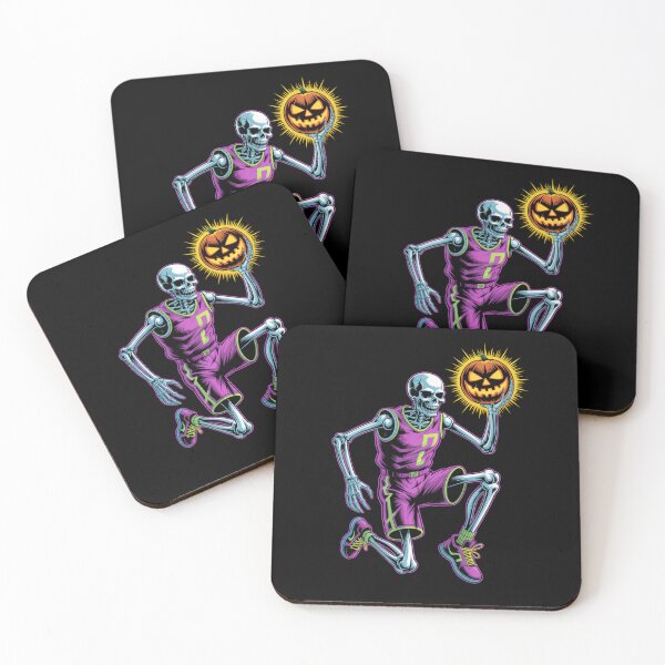 Item preview, Neon Skeleton Basketball Spooky Halloween Sports Design designed and sold by VenusStyleCo.