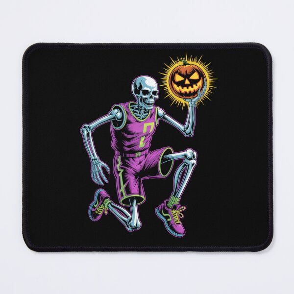 Item preview, Neon Skeleton Basketball Spooky Halloween Sports Design designed and sold by VenusStyleCo.
