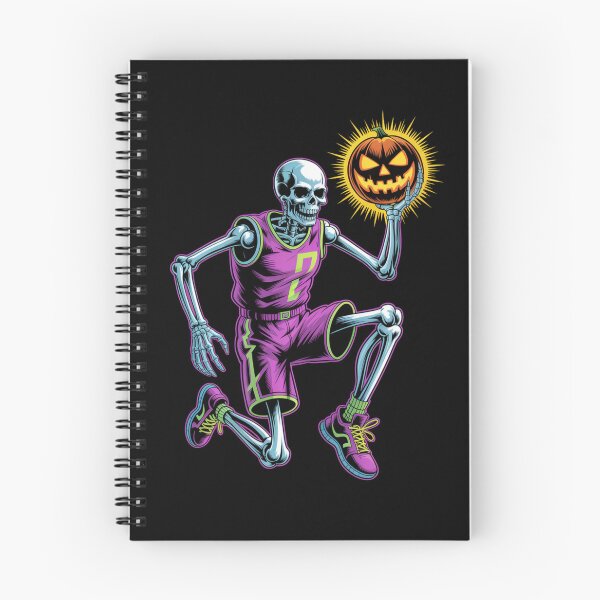 Item preview, Neon Skeleton Basketball Spooky Halloween Sports Design designed and sold by VenusStyleCo.