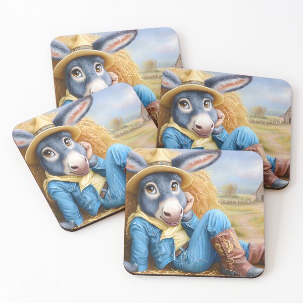 Item preview, Charming Donkey in Stylish Outfit and Hat designed and sold by Artessie.