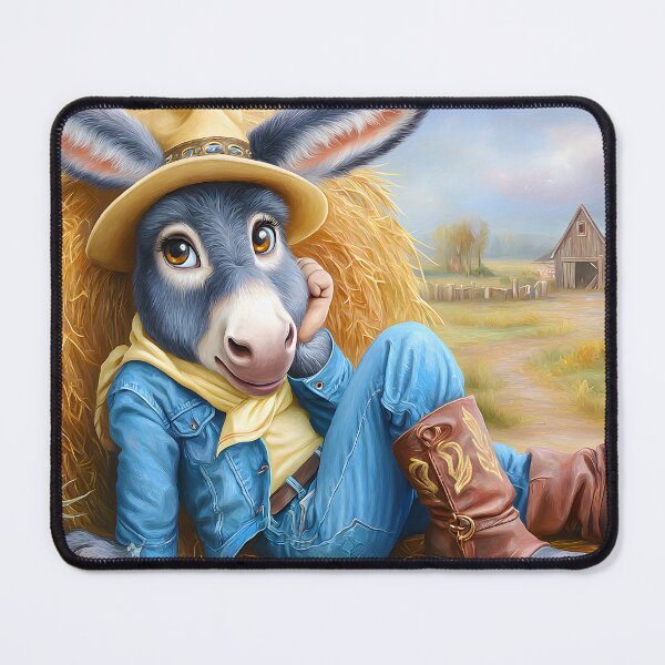 Item preview, Charming Donkey in Stylish Outfit and Hat designed and sold by Artessie.