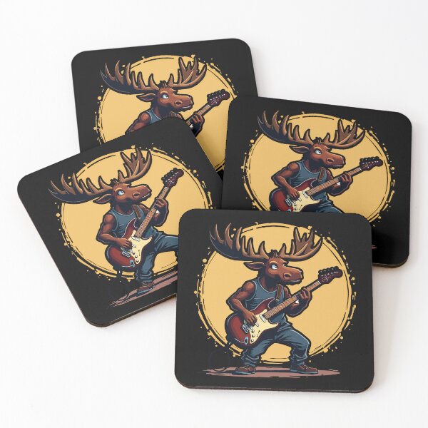 Item preview, Rocking moose with guitar designed and sold by Hans-Design.