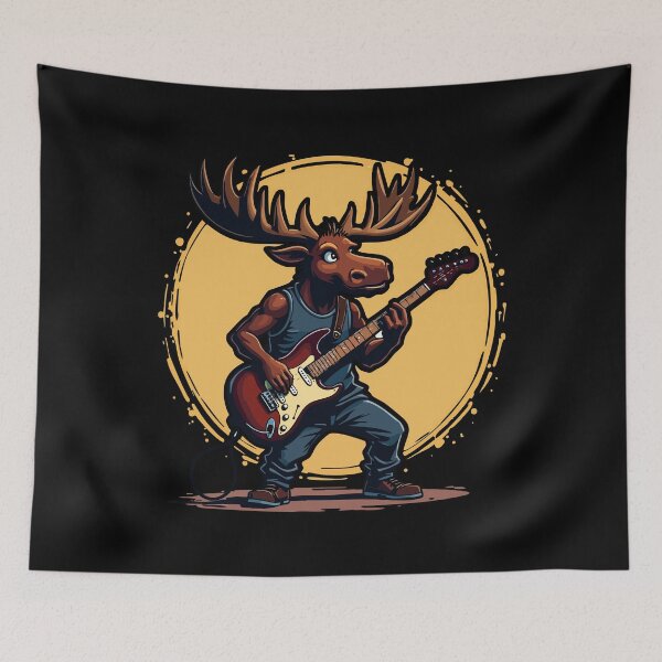 Item preview, Rocking moose with guitar designed and sold by Hans-Design.