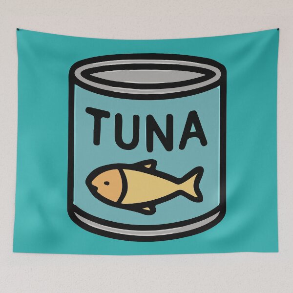 Item preview, Cute Tuna Can Illustration – Minimal Food Art designed and sold by SillyPawsStudio.