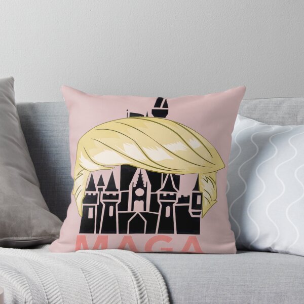 Item preview, MAGA Kingdom Castle: Patriotic Political Humor with Iconic Blonde Hair Crown designed and sold by Oliver6Rivera.