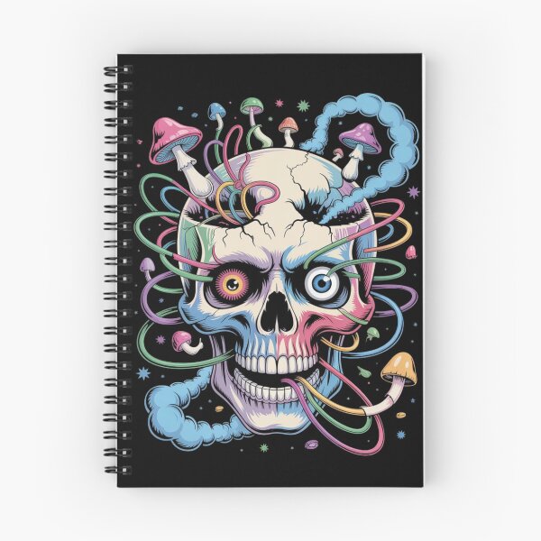 Item preview, Psychedelic Mushroom Skull – Trippy Surreal Skull Art with Colorful Chaos designed and sold by NO-STUDIO.