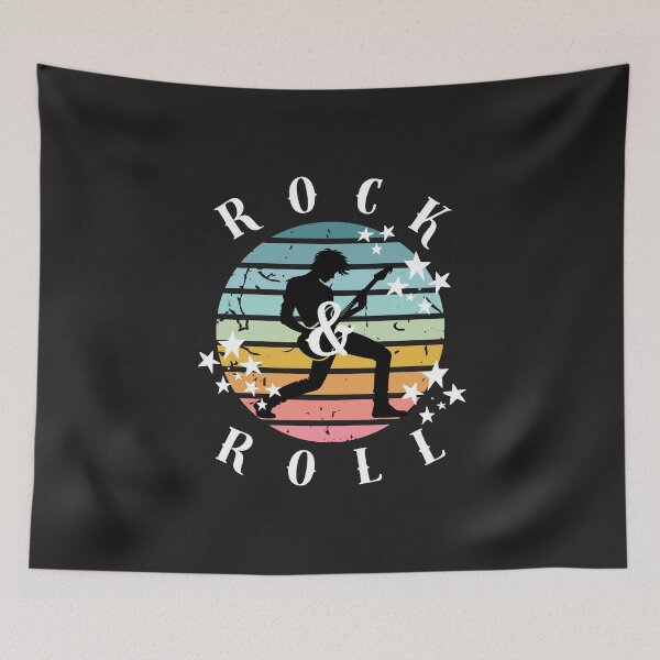 Item preview, Men Vintage Rock and Roll Graphic T Shirt Music Tops Teacher Tee designed and sold by TTT-Funny-Shop.