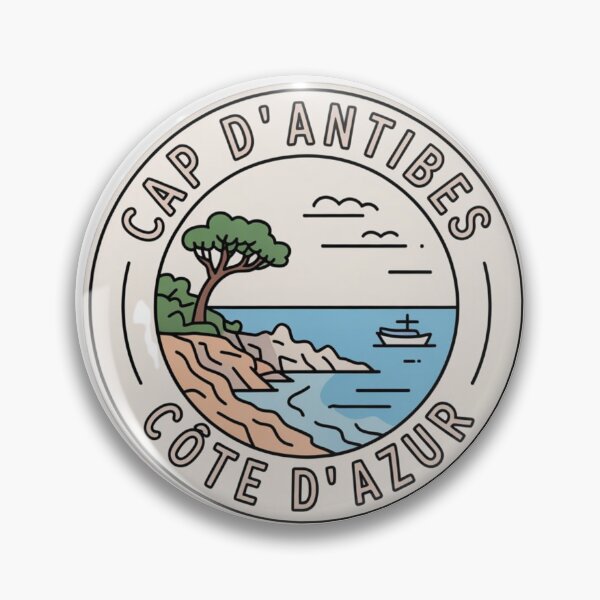 Item preview, Cap d’Antibes Côte d’Azur Minimalist Travel Sticker – French Riviera Line Art Design designed and sold by Timeless Design.