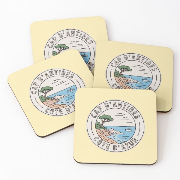 Item preview, Cap d’Antibes Côte d’Azur Minimalist Travel Sticker – French Riviera Line Art Design designed and sold by Timeless Design.
