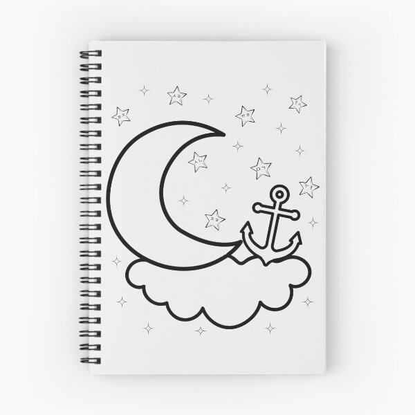 Item preview, Subtle Ateez Crescent Moon in Black designed and sold by SparkDiamond.