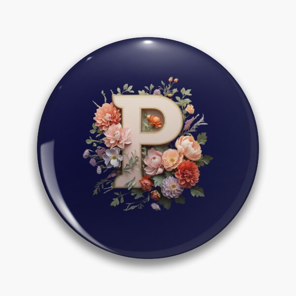 Item preview, Elegant Floral Monogram Letter P – Botanical Initial with Peonies, Roses & Dahlias | Personalized Gift & Feminine Decor designed and sold by AmenAlways.