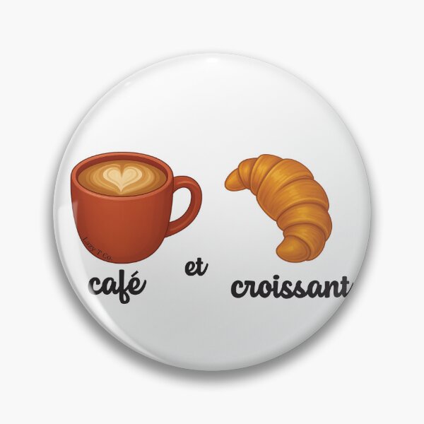 Item preview, Café et Croissant – Cozy French Breakfast Illustration designed and sold by Lazy T Co..