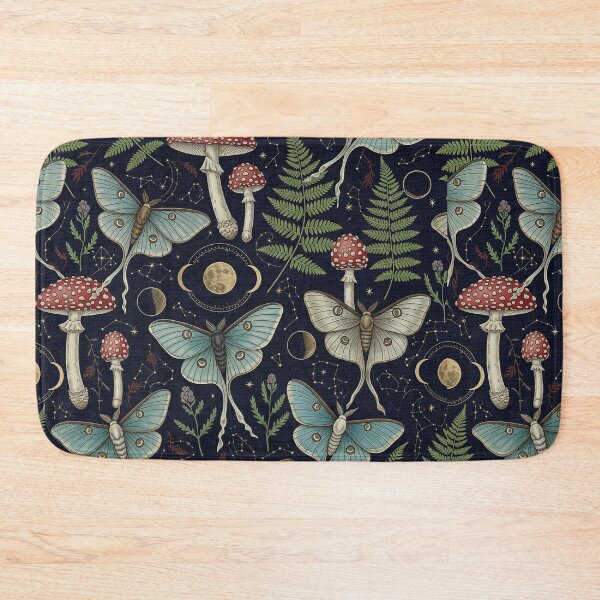 Item preview, Moody Celestial Academia Moth & Moon Seamless Pattern designed and sold by ColorVR.