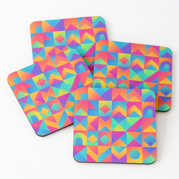Item preview, Colorful Geometric Shapes Pattern iPhone Case designed and sold by FestivityFinds.
