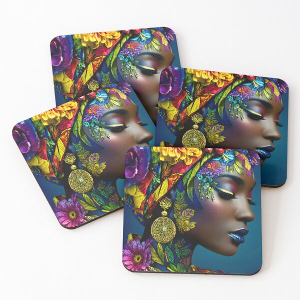 Item preview, Vibrant Floral Portrait with Artful Body Painting designed and sold by Artessie.