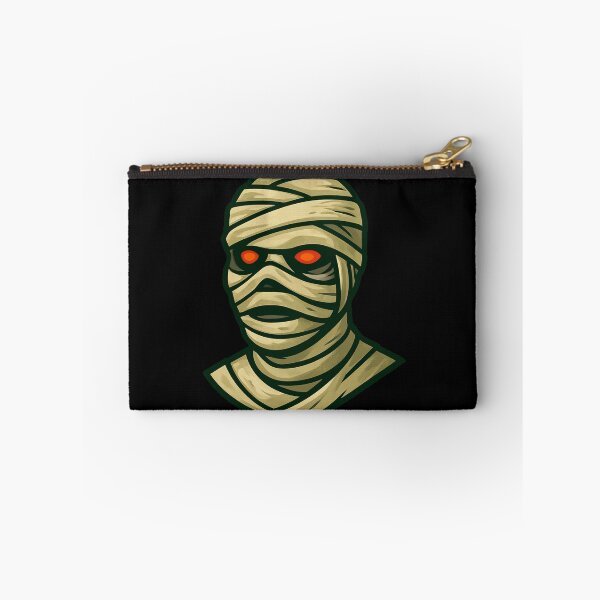 Item preview, Scary Creepy Mummy Character Illustration Red Glowing Eyes Wrapped Bandages Halloween Horror Spooky Monster Artwork Dark Style designed and sold by Mimoshi ⭐⭐⭐⭐⭐.