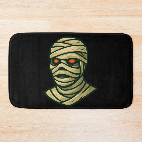Item preview, Scary Creepy Mummy Character Illustration Red Glowing Eyes Wrapped Bandages Halloween Horror Spooky Monster Artwork Dark Style designed and sold by Mimoshi ⭐⭐⭐⭐⭐.