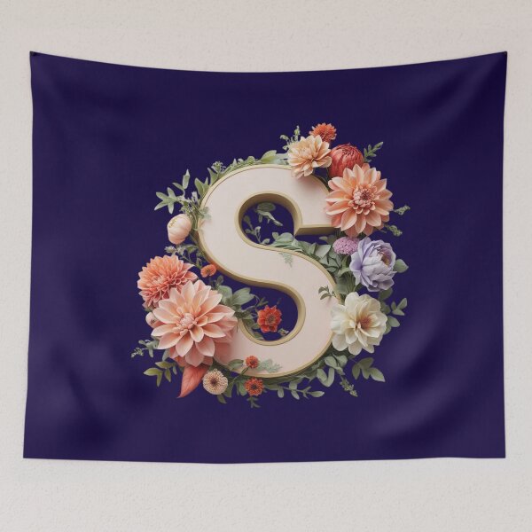 Item preview, Elegant Floral Monogram Letter S – Botanical Initial with Peonies, Roses & Dahlias | Personalized Gift & Feminine Decor designed and sold by AmenAlways.