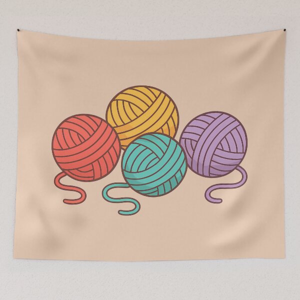 Item preview, Colorful Yarn Balls – Cute Crochet & Knitting Illustration designed and sold by MarJul.
