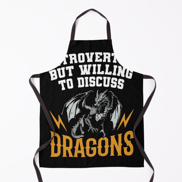 Item preview, Introverted But Willing to Discuss Dragons - Funny Animal Meme designed and sold by JavaGraph.